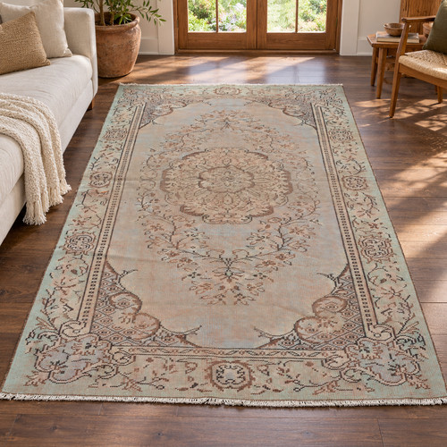 Tappeto grande beige vintage